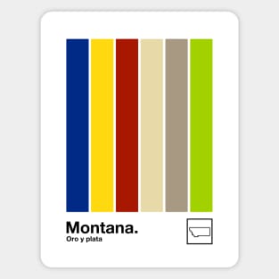 Montana // Original Minimalist Artwork Poster Design Magnet